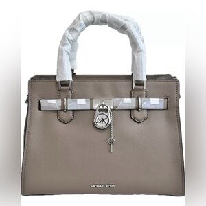 Michael Kors Hamilton Satchel Crossbody Medium-large Bag Leather  color Dusk